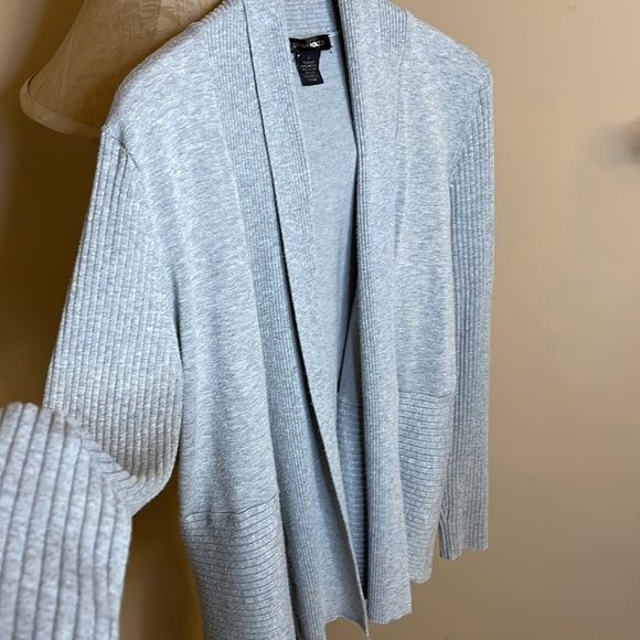 89 TH & Madison Open Grey Cardigan Size Large - Picture 4 of 11